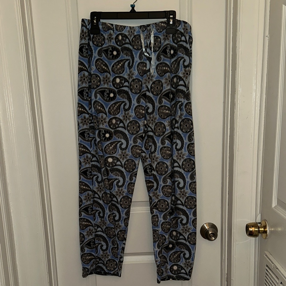 Blue Paisley Women Pajama Pants
